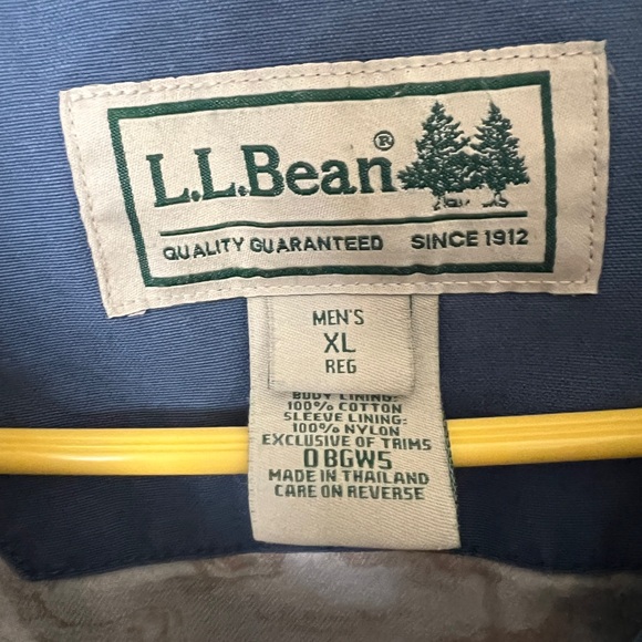 Vintage LL-Bean Barn Jacket XL Blue Blanket Lined Corduroy-Collar Chore Coat - Picture 4 of 9